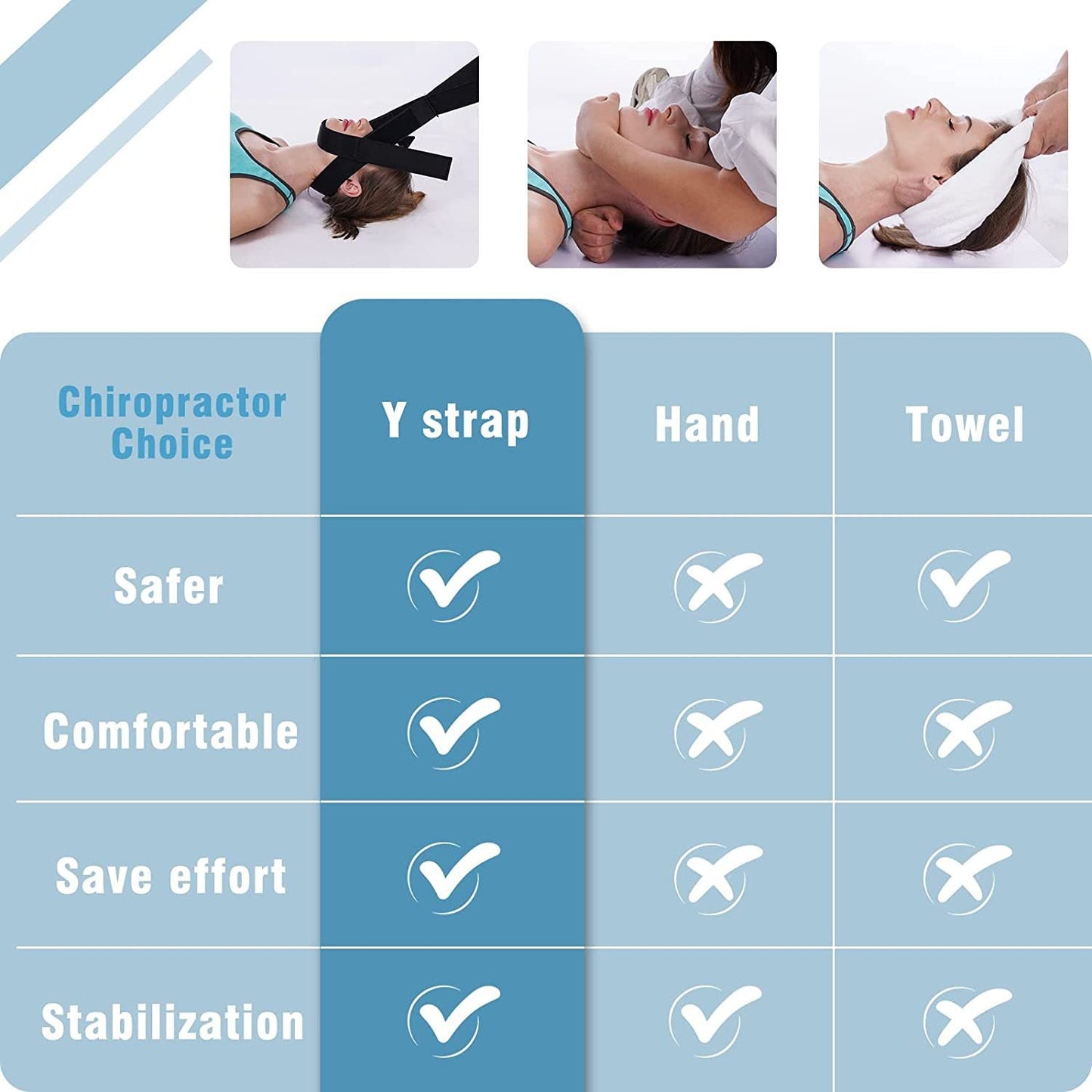 Y-Shaped Neck Traction Belt for Comfortable Support