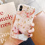 Coque de téléphone en marbre doré de luxe pour iPhone