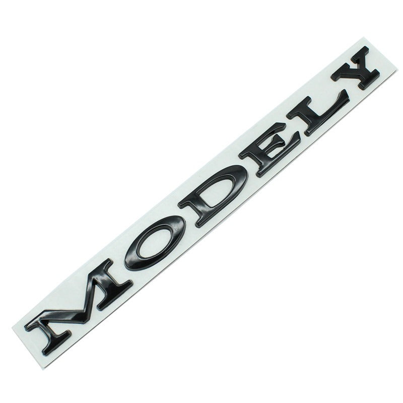 Suitable for Tesla Model 3/Y modified metal rear badge MODELY red letter car badge sticker - Korvel