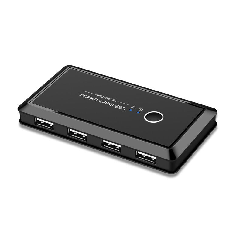 Hub USB de 4 Puertos con Interruptor Automático para Uso en Dos Computadoras