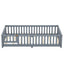 Twin Size Bed Floor Bed with Safety Guardrails and Door for Kids, Gray - Korvel