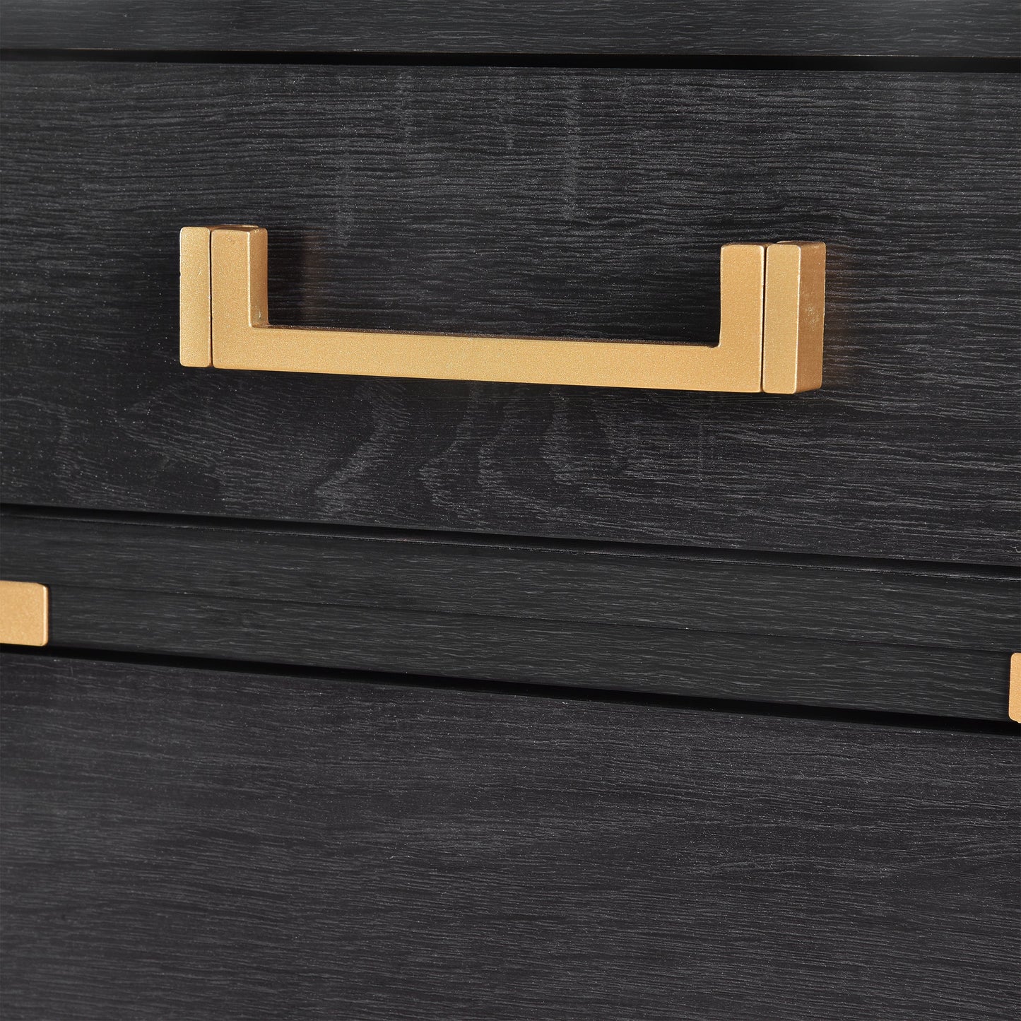 70 inch classic and traditional executive desk with metal trim, writing desk with 2 file drawers, USB ports, and sockets, black - Korvel