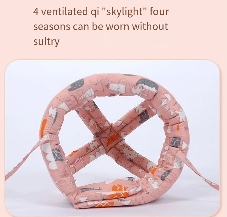 Baby anti-collision hat baby walking anti fall hat children's anti fall head protection hat safe breathable and washable - Korvel