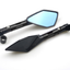 Universal CNC Aluminum Motorcycle Handlebar Rear View Mirrors Blue Anti-glare Mirror for Honda Yamaha Suzuki Scooter ktm - Korvel