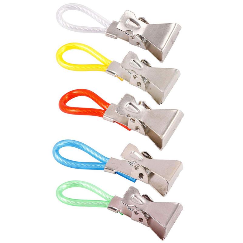 Pegs Household 5 Tea Towel Hanging Clips Clip On Hooks Loops Hand Towel Hangers Hanging Clothes Pegs Kitchen Bathroom Organizer - Korvel