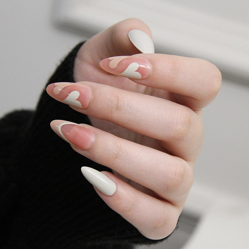 French simple glitter girl’s soft and tender wearable manicure nails - Korvel