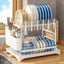 Kitchen drainage rack bowl and dish rack bowl and dish storage rack household utensils knives and forks storage rack - Korvel