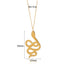 Spirit Snake Pendant Retro Style Personalized Necklace Women's Stainless Steel Gold Plated - Korvel