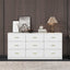 Modern White 9-Drawer Dresser for Bedroom - Ample Storage Wide Chest of Drawers, Sturdy & Safe - Korvel