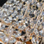 Golden crystal pendant light, large modern luxury ceiling lighting (without light bulbs) - Korvel