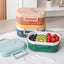 Cartoon cute portable square single layer lunch box with handle lunch box - Korvel