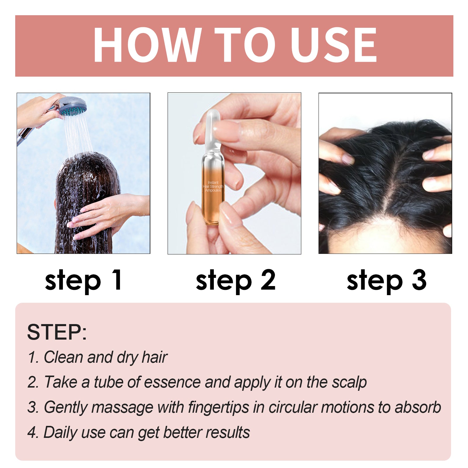 Hair Care Ampere Thick, Strong, Nutritious, Soft And Restorative Scalp Hair Root Massage Solution - Korvel