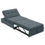 Four in one sofa bed, chair bed, multifunctional folding Ottoman bed with storage bag and USB port, dark blue - Korvel