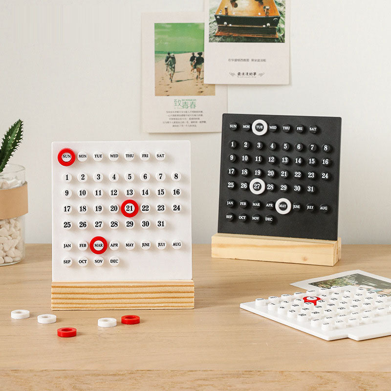 Calendario Creativo de Anillo Estético Alto 2023 - Decoración de Escritorio