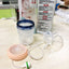250ml Baby Bottle Kids Cup Silicone Sippy Children Training Cute Baby Drinking Water Straw Feeding Bottle Hands-free bottle - Korvel