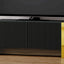 Luxury Fluted TV Stand for TVs Up to 80'', Modern Entertainment Center with Storage Cabinets & Drawers Black - Korvel