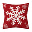 Red Christmas Snowflake Pillow Cover for Holiday Decor