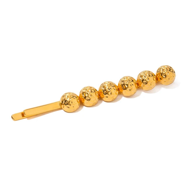 Stainless steel shell hair clip with bangs, high-end feel, ins metal hair accessories, broken hair clip at the back of the head - Korvel