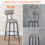 Stylish Grey Bar Table Set with Soft PU Seats and Backrests