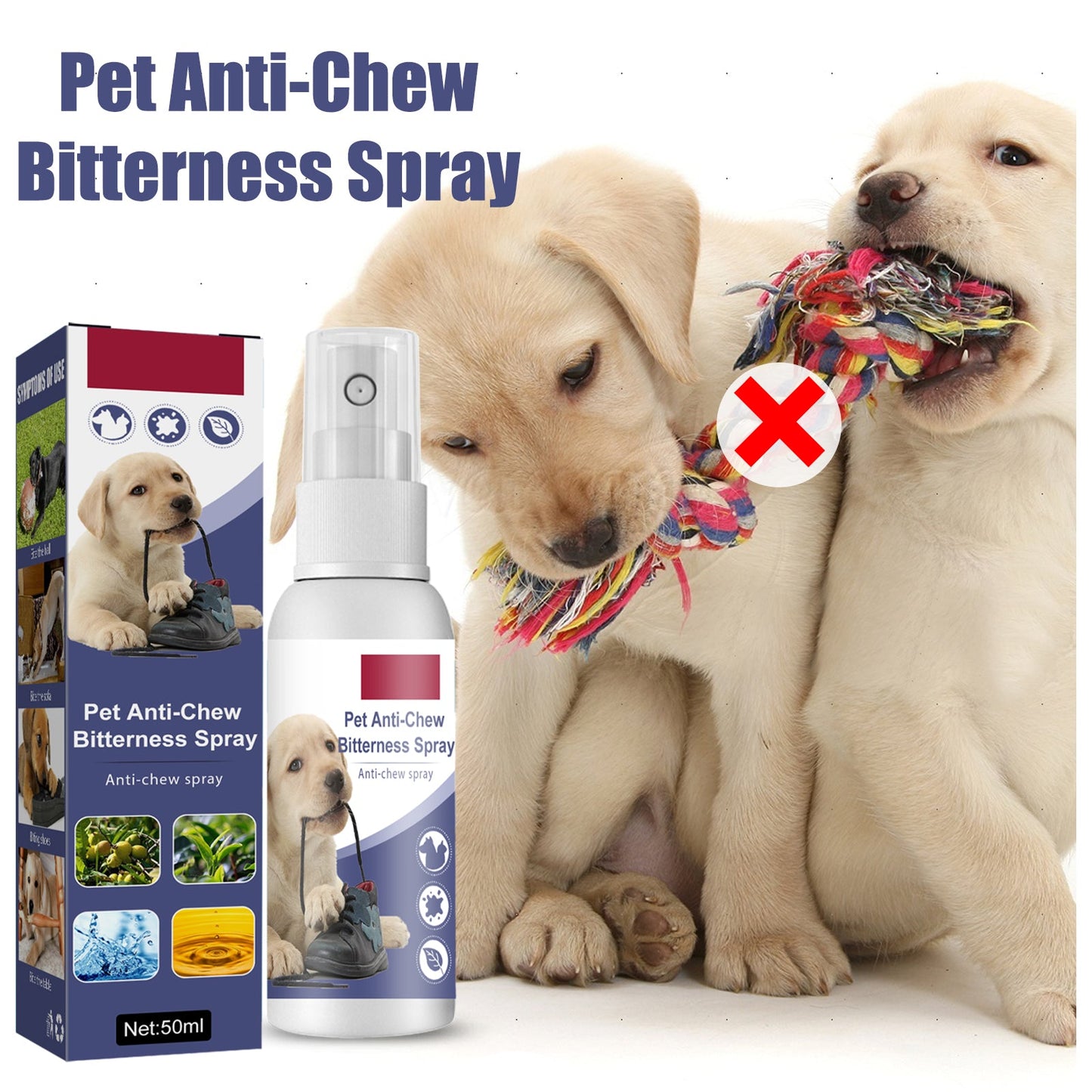 Pet Bitter Anti-Biting Spray, Prevent Dogs Chewing Table And Chair Legs, Scratching Sofa Spray - Korvel
