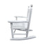 Silla mecedora blanca para niños - Uso interior y exterior