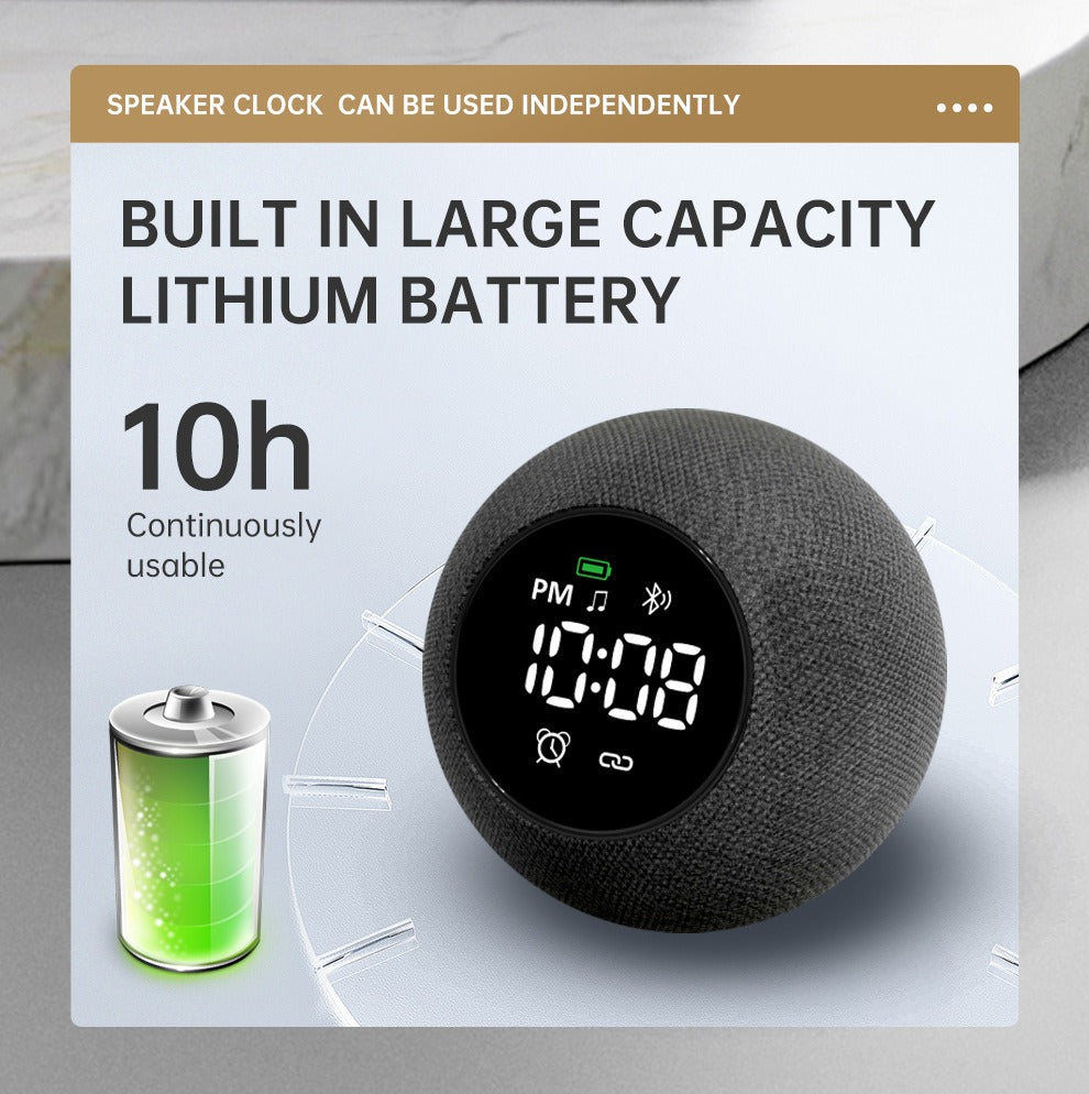 Six in one mobile phone watch headphones wireless charging clock alarm Bluetooth speaker night light - Korvel