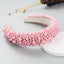 Hair Hoop Baroque Sponge Pearl Hair Accessories Women's Handmade Beaded Multicolor European and American Broad-brimmed Headband - Korvel