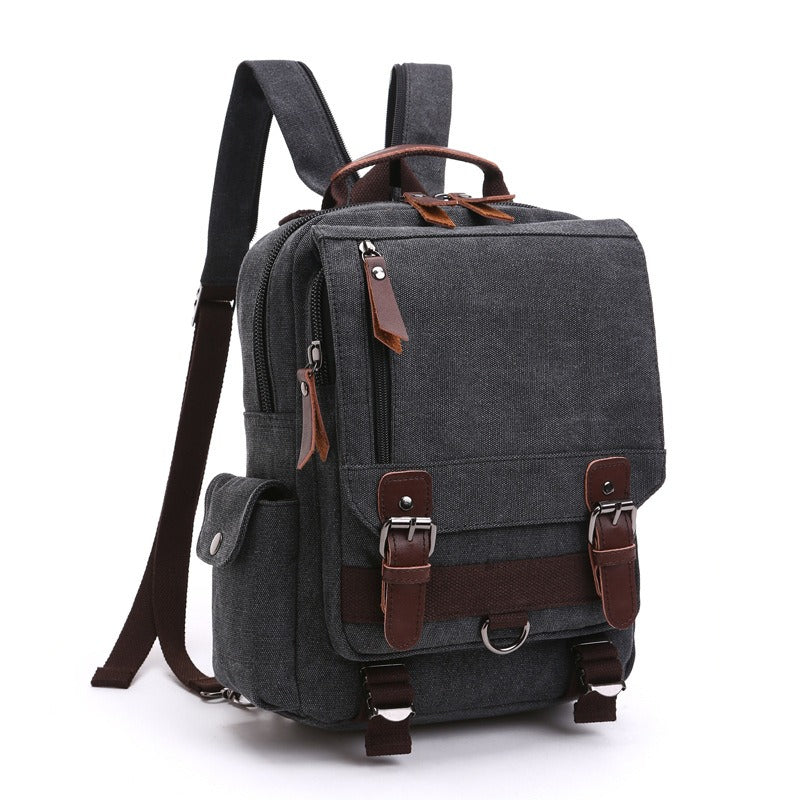 Canvas Backpack Men Travel Back Pack Multifunctional Shoulder Bag for Women Laptop Rucksack School Bags Female Daypack - Korvel
