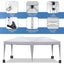 10'x20 'folding canopy with 6 detachable side walls outdoor activity shelters UPF 50+terrace portable tent (white) - Korvel