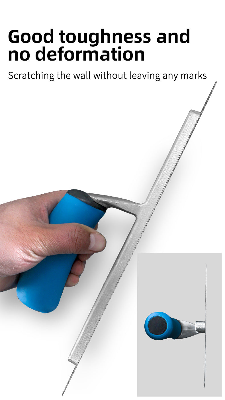 High quality stainless steel V-groove shovel, 28Cm x 11.5 Cm, perfect for buckets, slate, plaster, concrete, curved handles, hig - Korvel