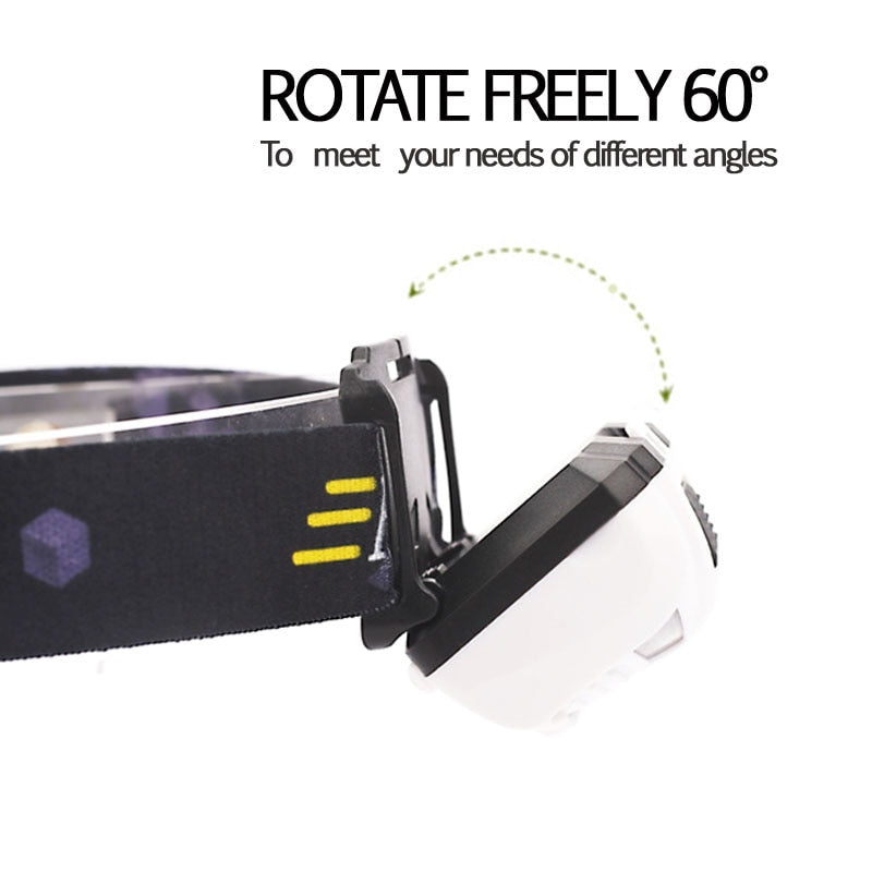 Linterna frontal recargable CREE 5W LED con sensor de movimiento