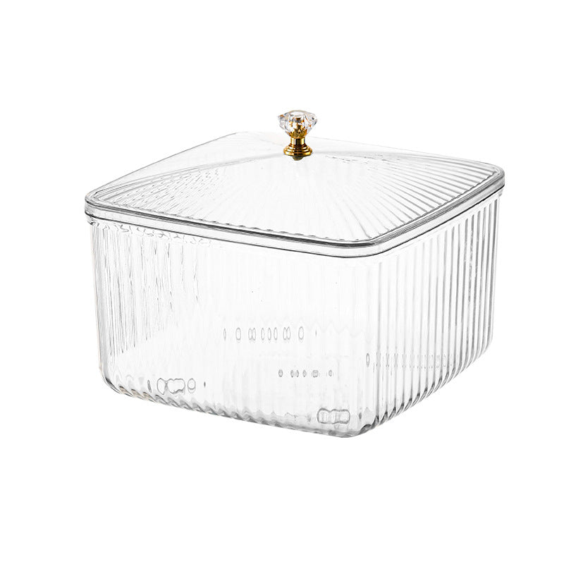 Home light luxury dustproof desktop multifunctional dried fruit storage box with cover - Korvel