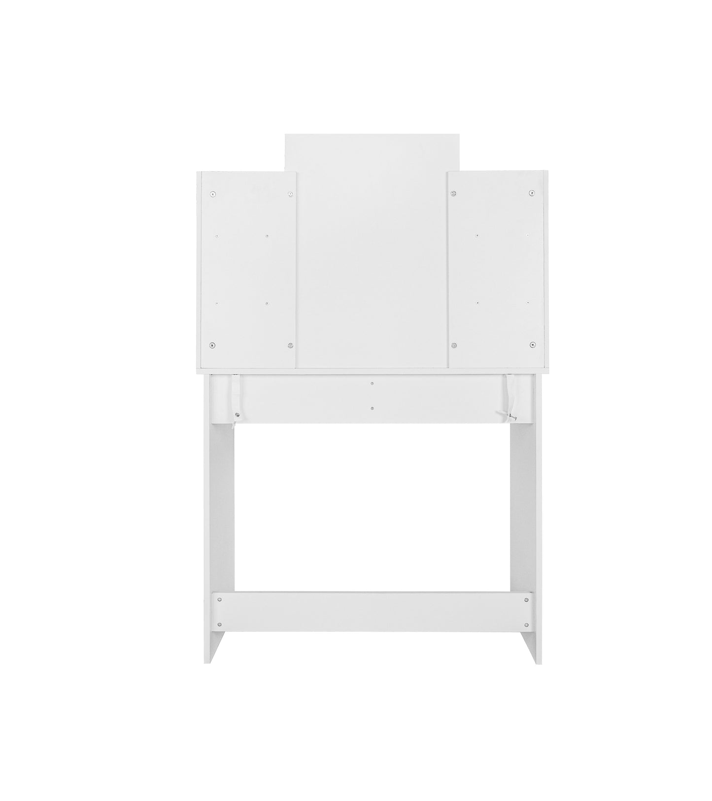 Makeup Vanity Desk With LED Lighted Mirror ,Dressing Table Set With 2 Large Drawers 10 LED Light ,White Color - Korvel