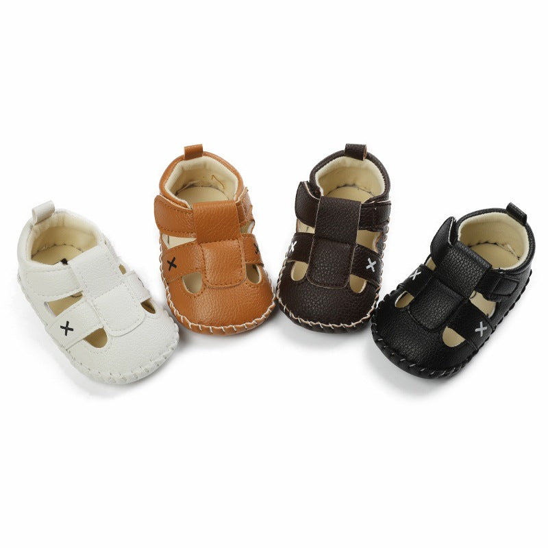 Summer Boy And Girl Baby 0-1 Years Old Half-Soled Hollow Baotou Anti-Kick Anti-Skid Baby Shoes Toddler Shoes - Korvel