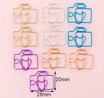 10 pcs/pack cute Cactus star Ice Cream Mini Paper Clips Kawaii Stationery Metal Clear Binder Clips Photos Tickets Notes Letter - Korvel