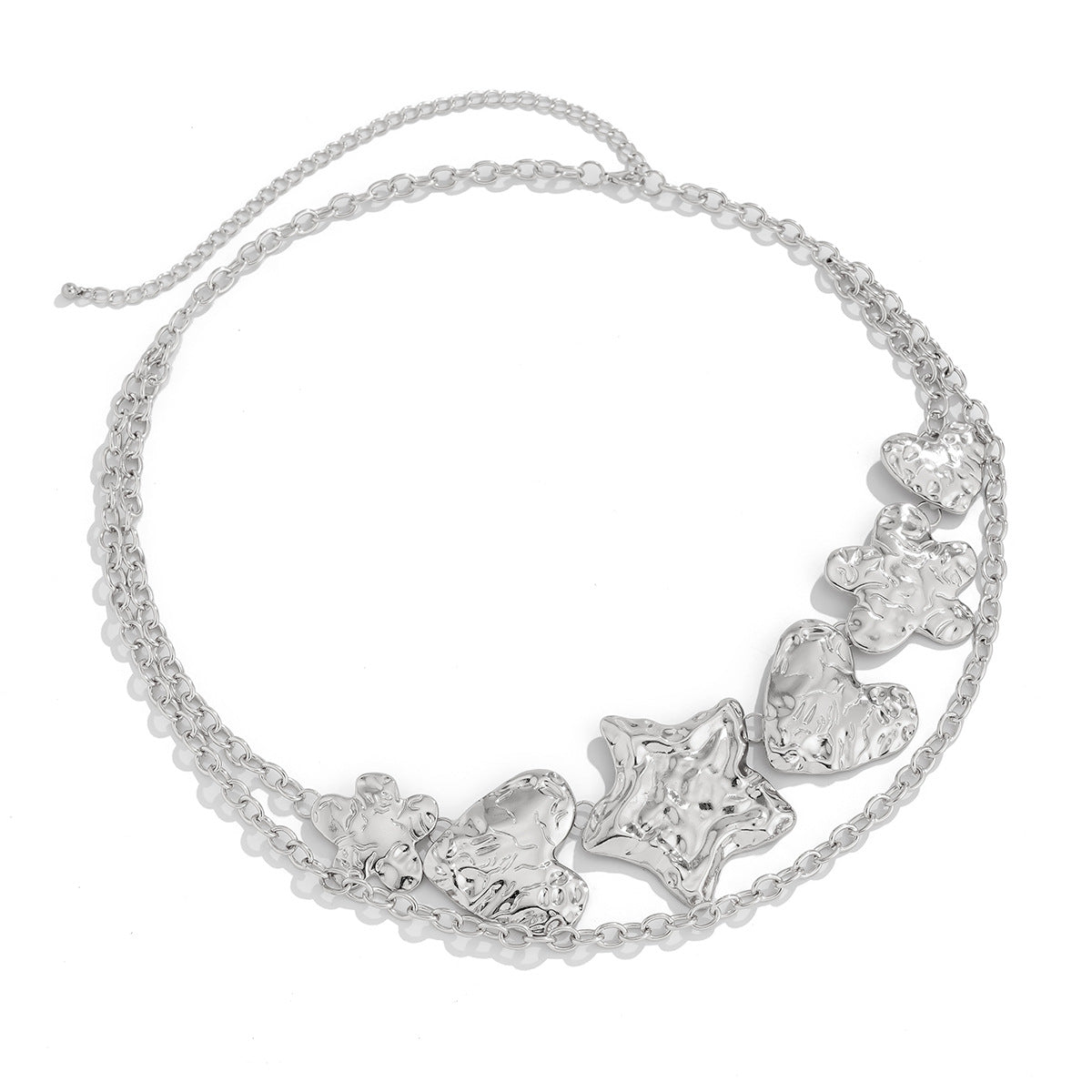Punk exaggerated big heart metal style body chain sexy starfish waist chain - Korvel