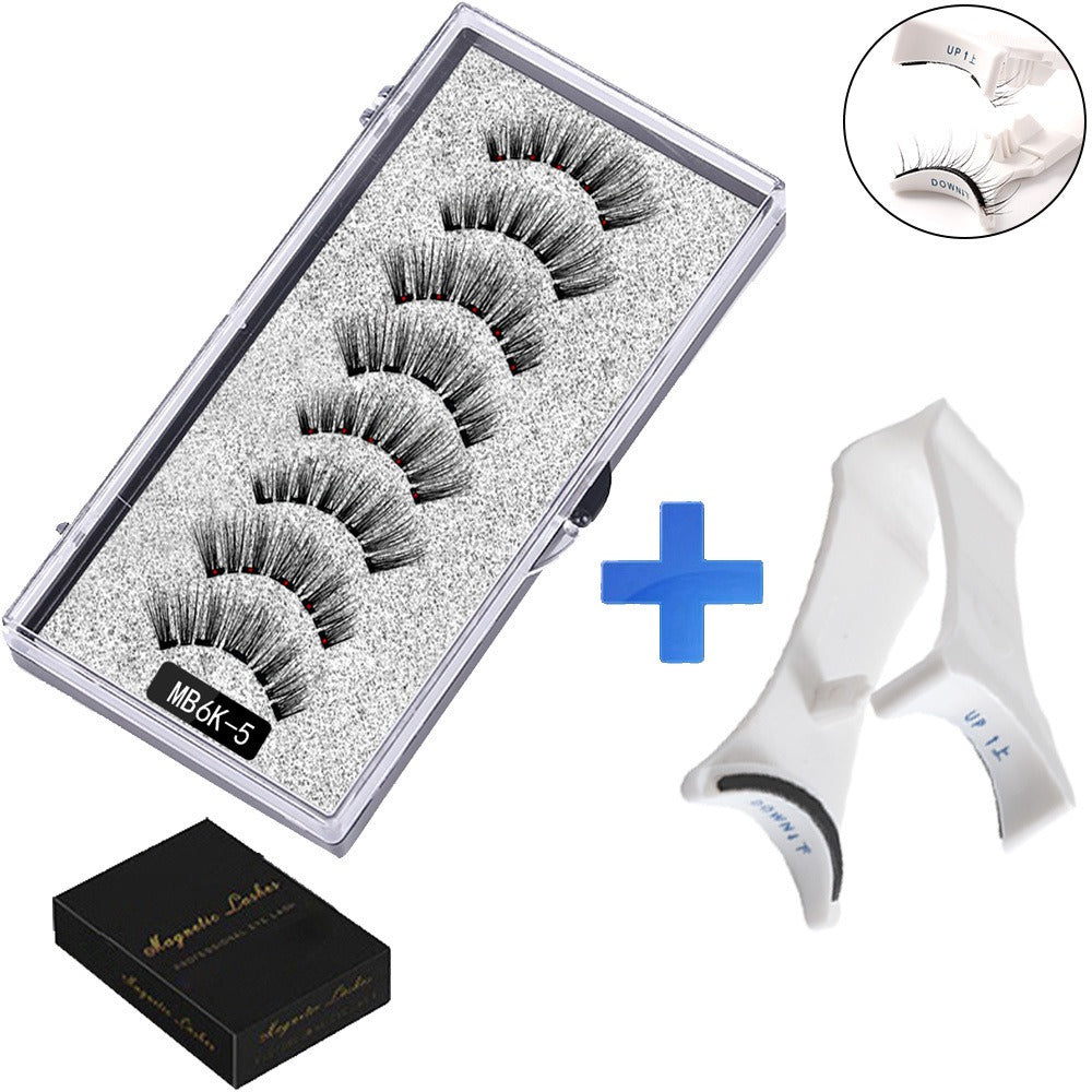Five magnetic adhesive free magnetic eyelash clamp set for European and American thick magnetic eyelashes - Korvel