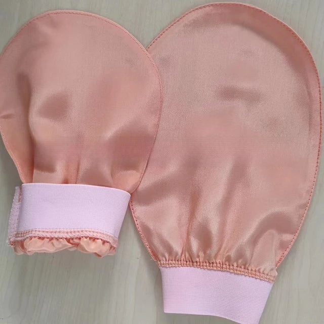Guantes de Lavado Facial Exfoliantes de Seda - Suaves y Lujosos