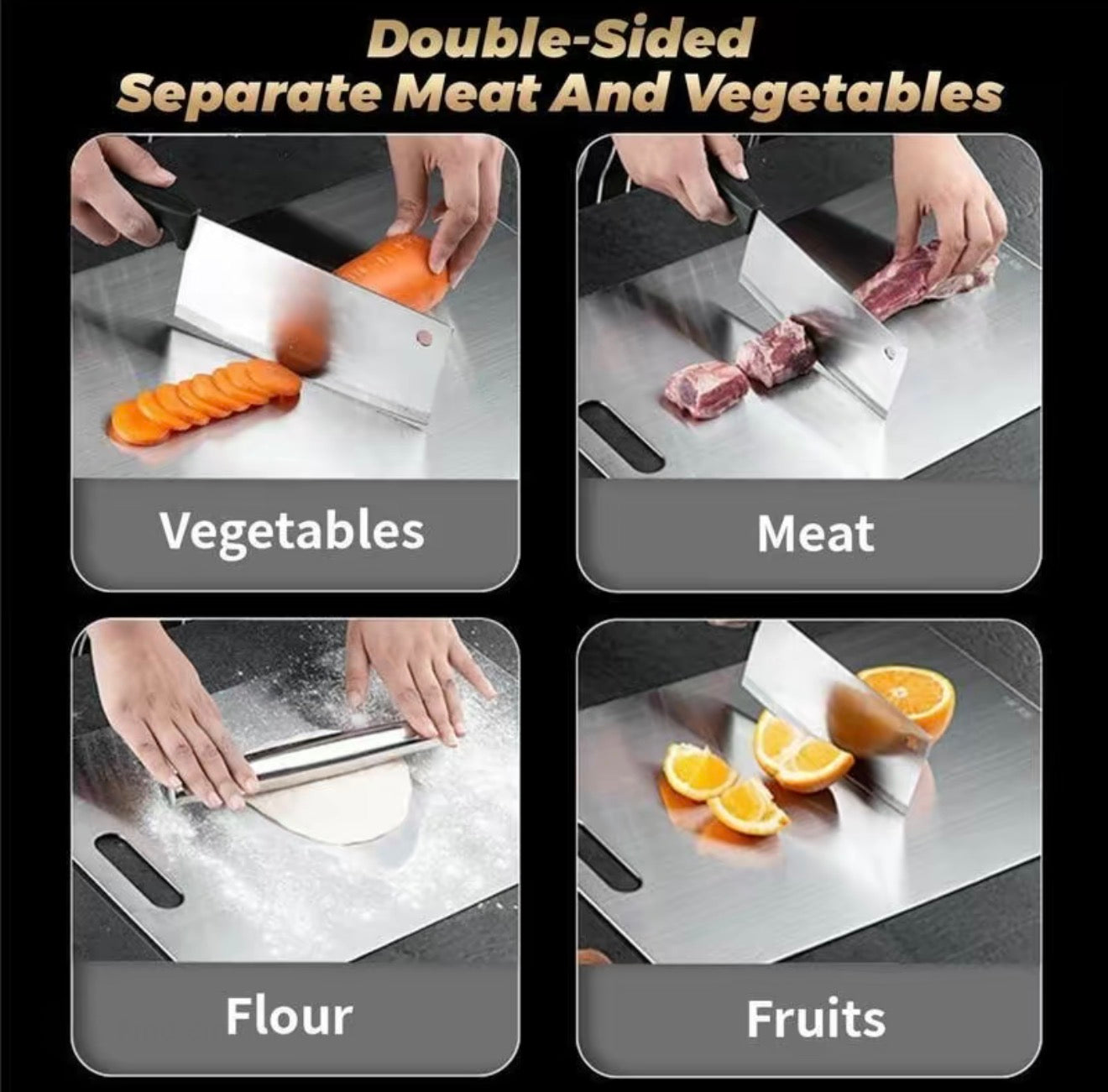 Planche SteelChop - Planche à Découper en Acier Inoxydable Premium