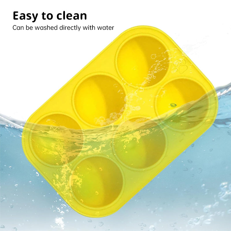 6 - cavity dog treat molds , compatible with Woof & Power Chewer Pupsicle, silicone for frozen treats, reusable for Pupsicle toy - Korvel