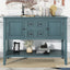 REXM Cambridge Series Retro Console Desk with Storage