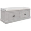 TREXM storage table with 4 doors and adjustable shelves and detachable cushioned shoe stand(Gray Wash) - Korvel