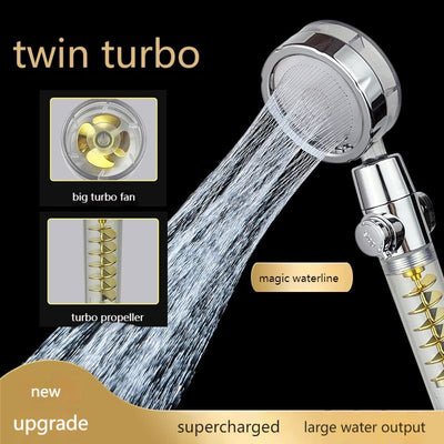 Premium Handheld Shower Head with Turbo Cyclone Filtration