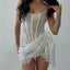 Vestido Mini de Encaje Elegante con Apliques
