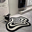 Elegante Alfombra de Sala de Estar en Blanco y Negro