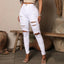 Leggings de Mujer Ripped Stretch en Blanco y Negro
