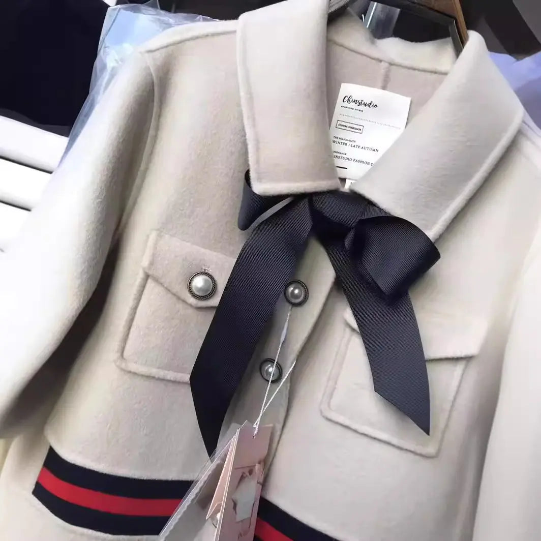 Manteau long en mélange de laine inspiré par Audrey Hepburn