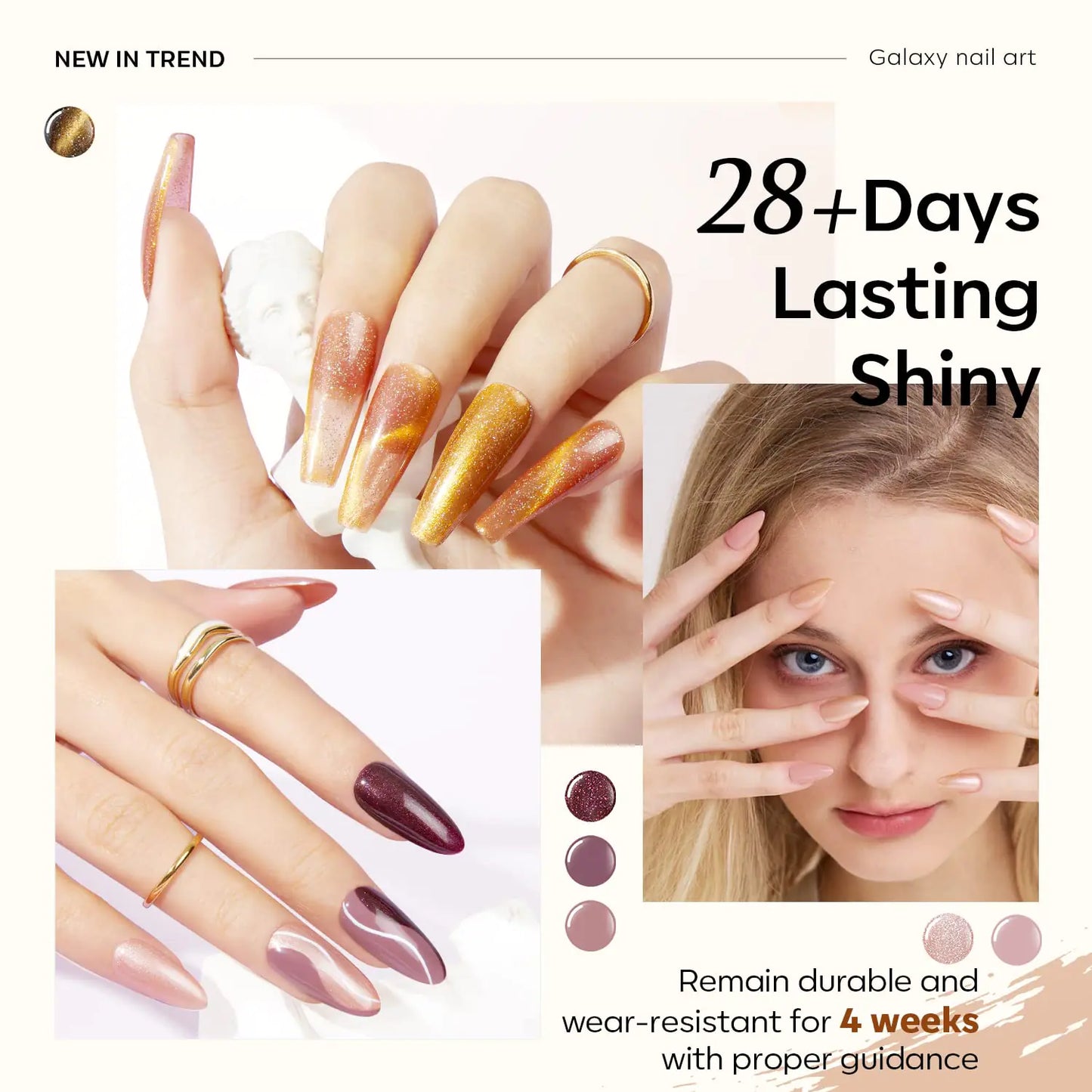 Ensemble de vernis à ongles en gel Cat Eye Modelones - 6 couleurs époustouflantes