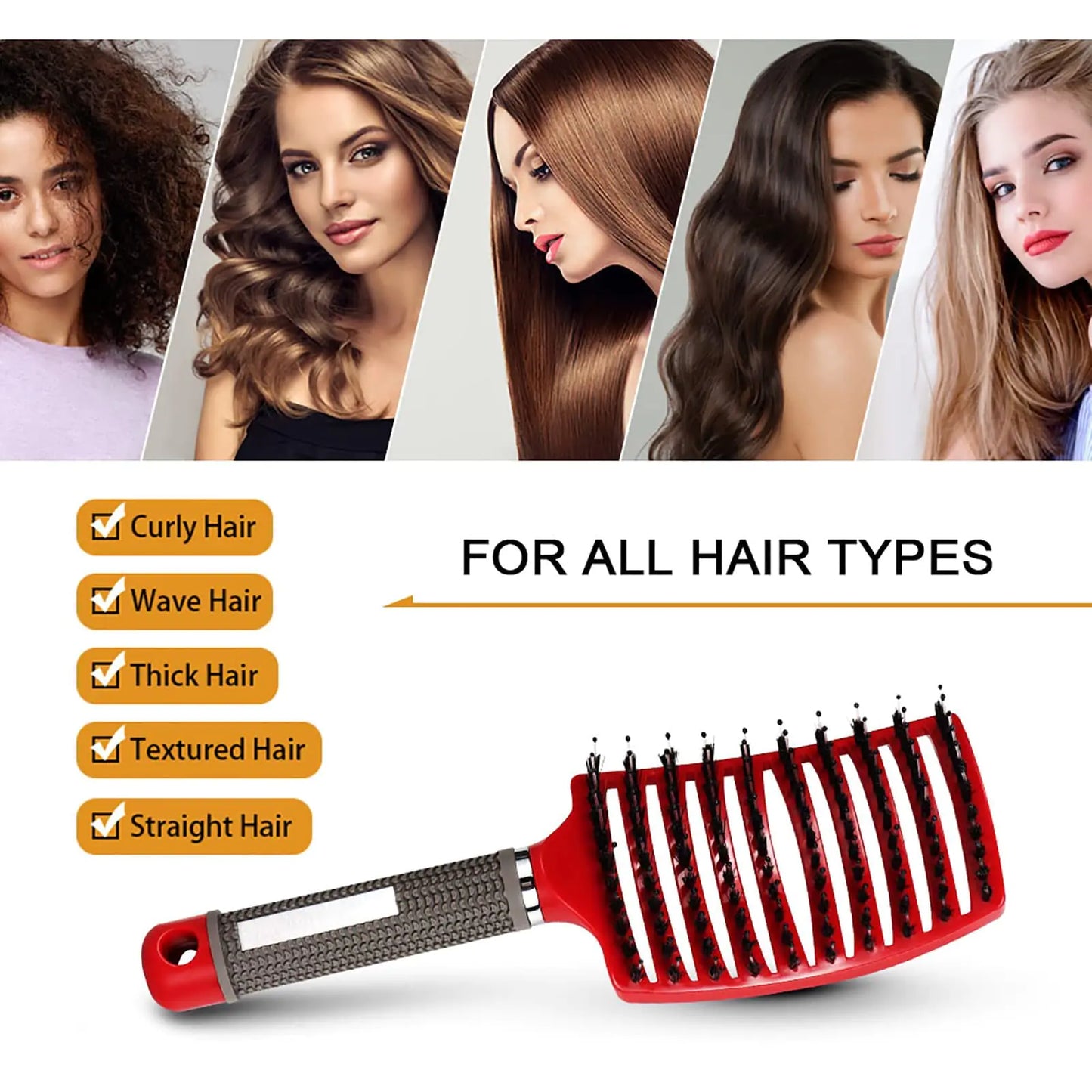 Brosse Démêlante Hairstreaq - Brosse Aérée Premium pour Tous Types de Cheveux