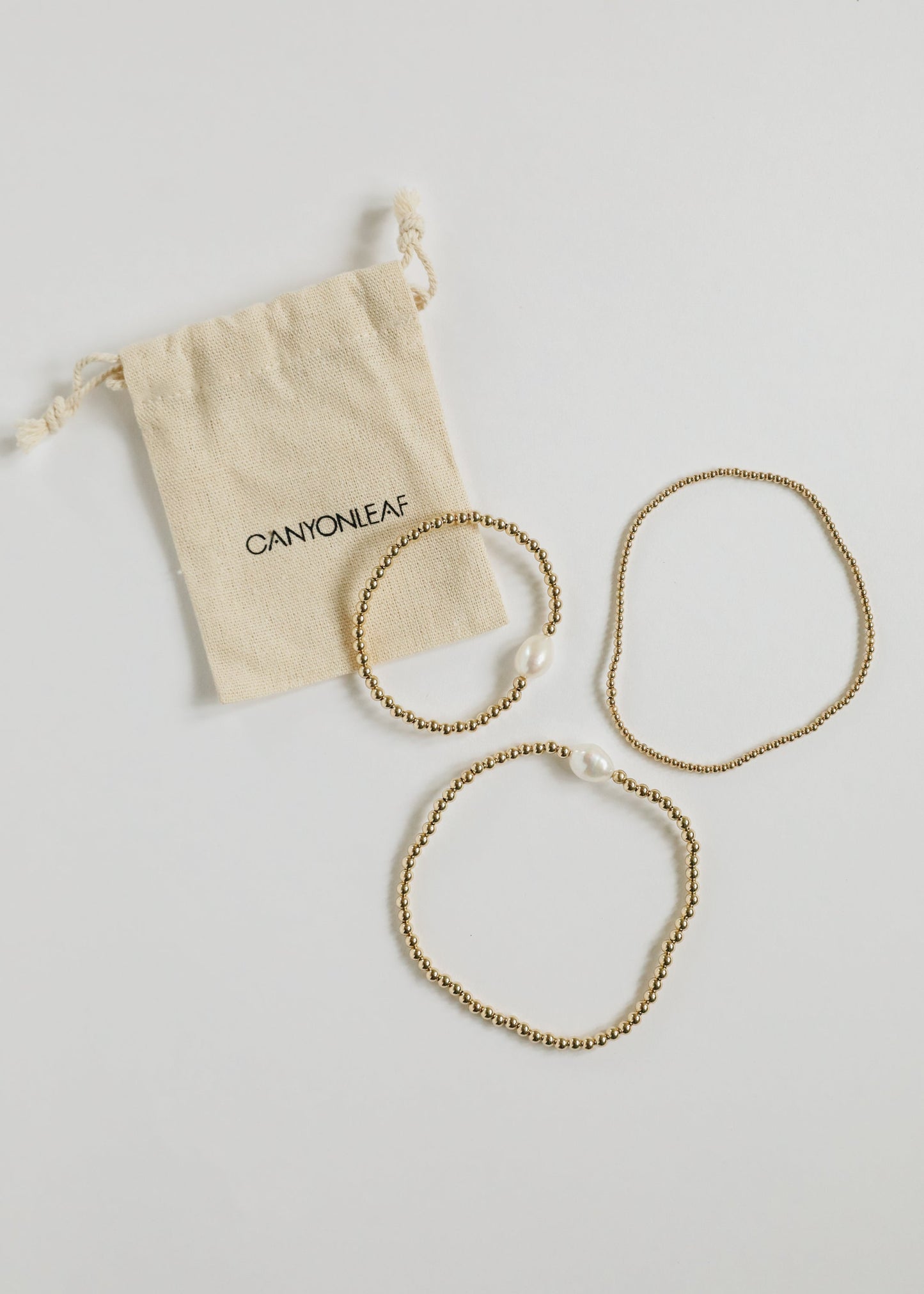Tobillo de Estiramiento con Cuentas de Oro de 14K